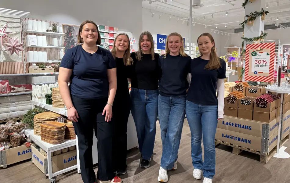 5 ansatte står i nyåpnet Lagerhaus-butikk