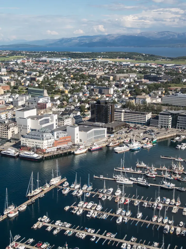 Aerial view of Bodo, Norway