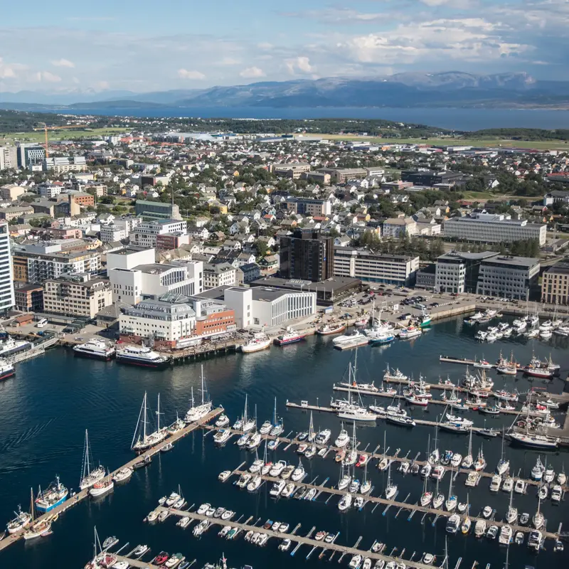 Aerial view of Bodo, Norway