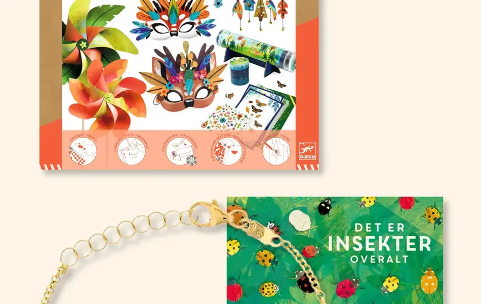 Kollasj med julegavetips til barn