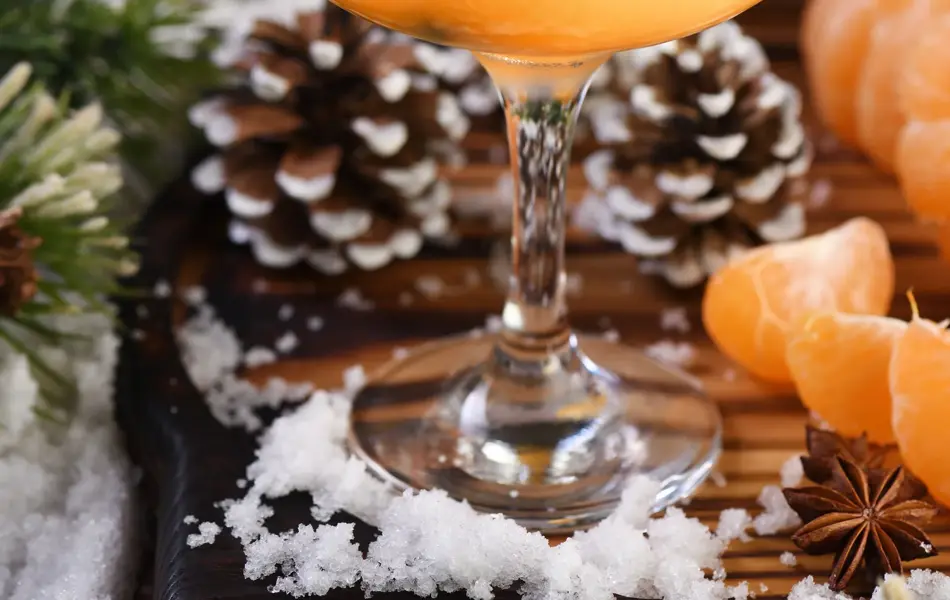 Drink med juledekorasjoner