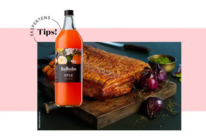 Eplemust og ribbe