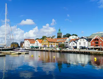 Stavanger harbour. Stavanger is Norway's third largest city and the centre of  the country's oil industry.