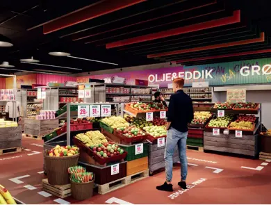 illustrasjon av matbutikk