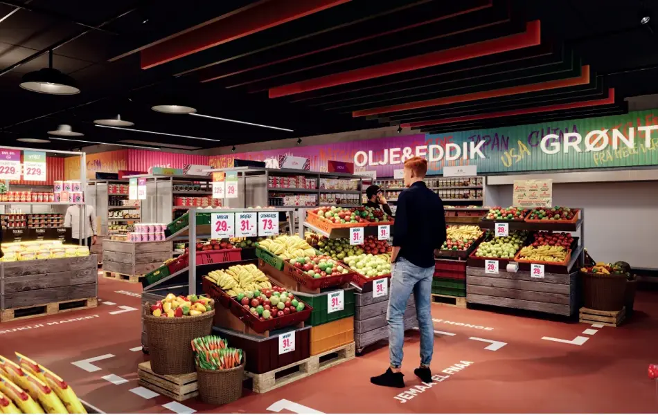 illustrasjon av matbutikk