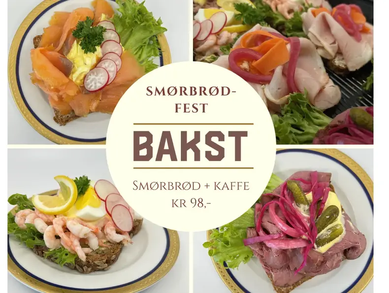 Collage av smørbrød fra BAKST