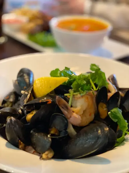 Tallerken med blåskjell