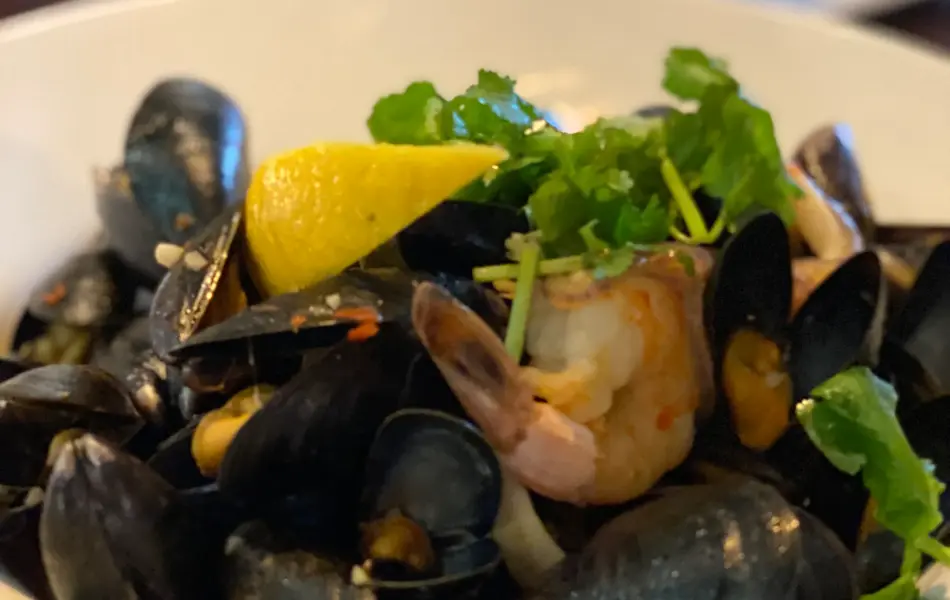 Tallerken med blåskjell