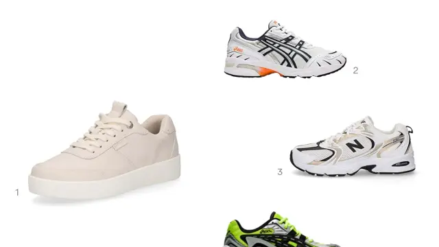 kollasj av produktbilder, 4 joggesko