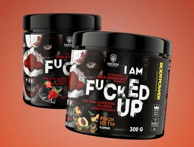 To beholdere med pre-workout fra Swedish Supplements.