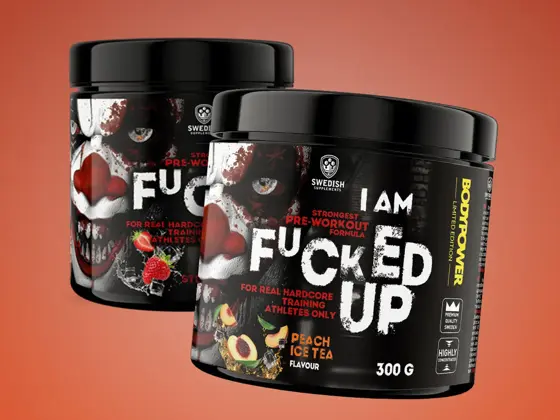 To beholdere med pre-workout fra Swedish Supplements.