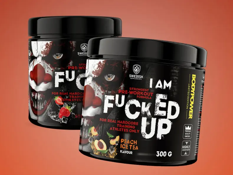 To beholdere med pre-workout fra Swedish Supplements.