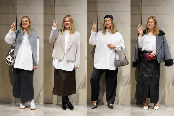 En skjorte 4 stylinger 