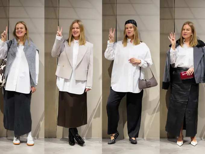 En skjorte 4 stylinger 