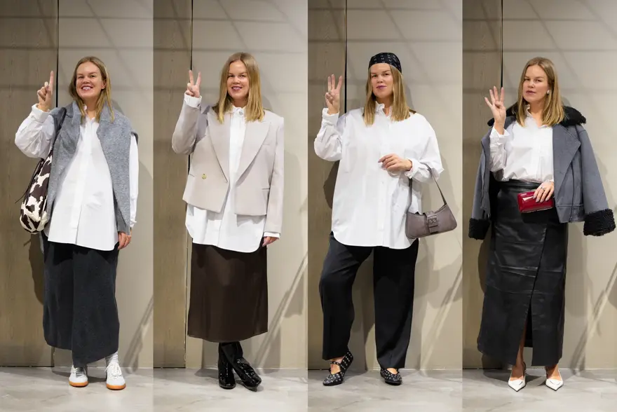 En skjorte 4 stylinger 