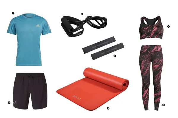 produktbilder til hjemmetrening fra intersport