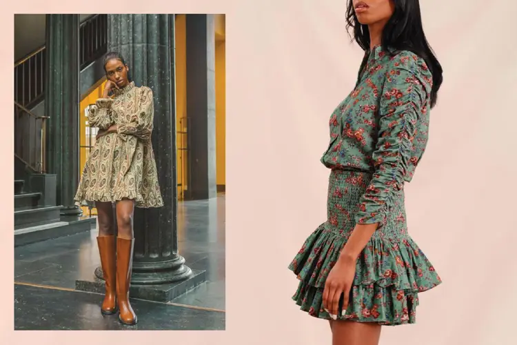 QOMO: ByTiMo : Baby Cord Shift Dress - 3000,- // ByTiMo : Baby Cord Shirt : 2000,- / Baby Cord Skirt : 2400,- // 