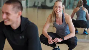 Dame under gruppetrening