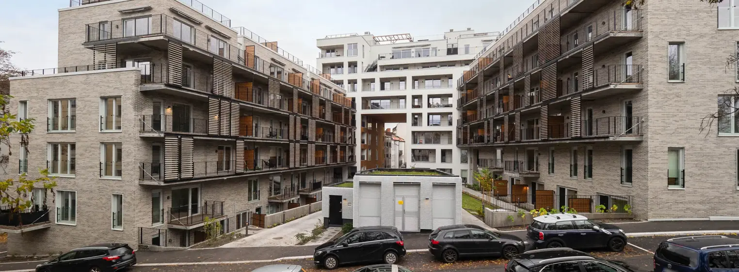 Boligprosjekt Akershøyden i høststemning