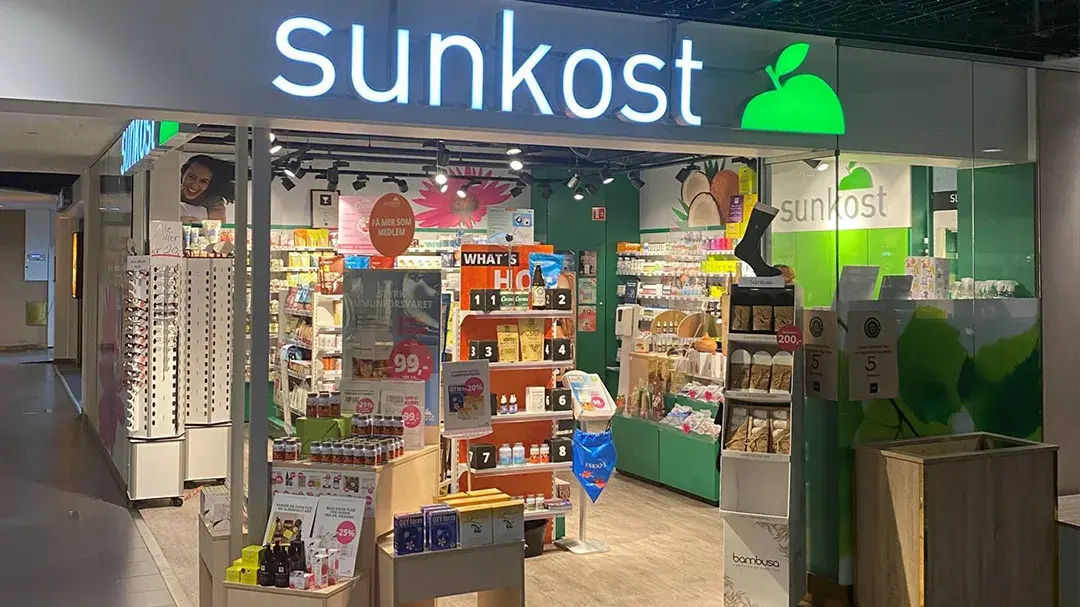 Inngang til butikken til Sunkost