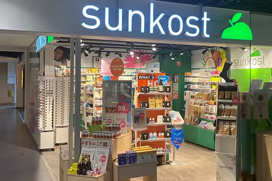 Inngang til butikken til Sunkost