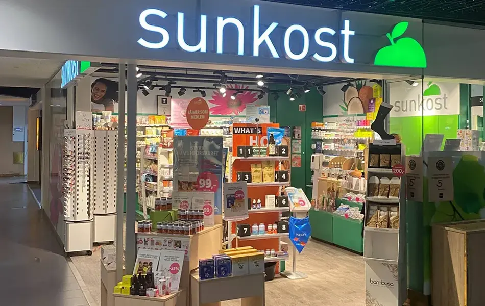 Inngang til butikken til Sunkost
