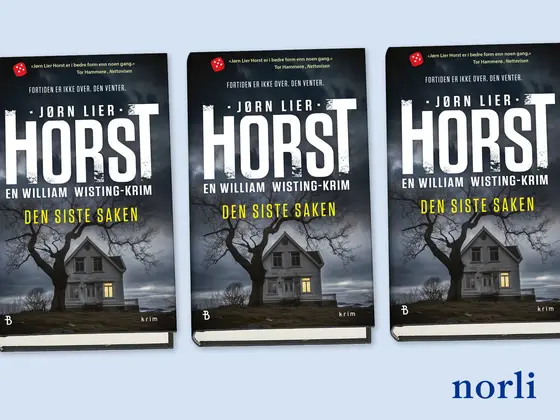 Tre eksemplarer av boken "Den siste saken" av Jørn Lier Horst.