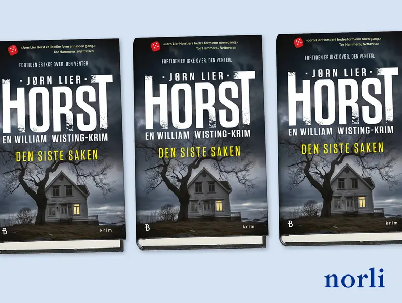 Tre eksemplarer av boken "Den siste saken" av Jørn Lier Horst.