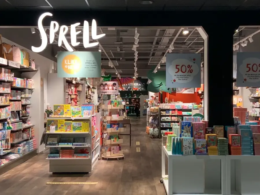 Sprell butikkinteriør