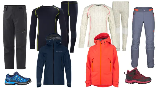 Collage av produkter til aktive dager