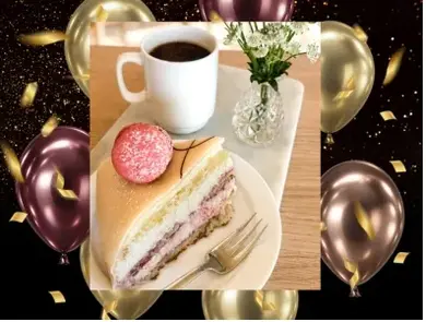 kake og kaffe og ballonger