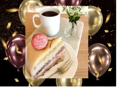 kake og kaffe og ballonger