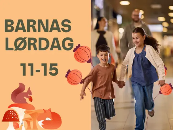 høst med løpende barn