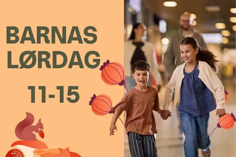 høst med løpende barn
