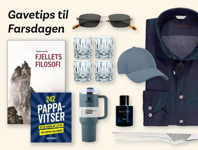 Kollasj med gavetips til far