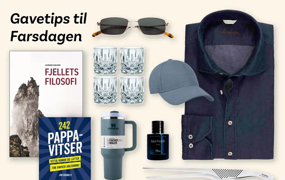 Kollasj med gavetips til far