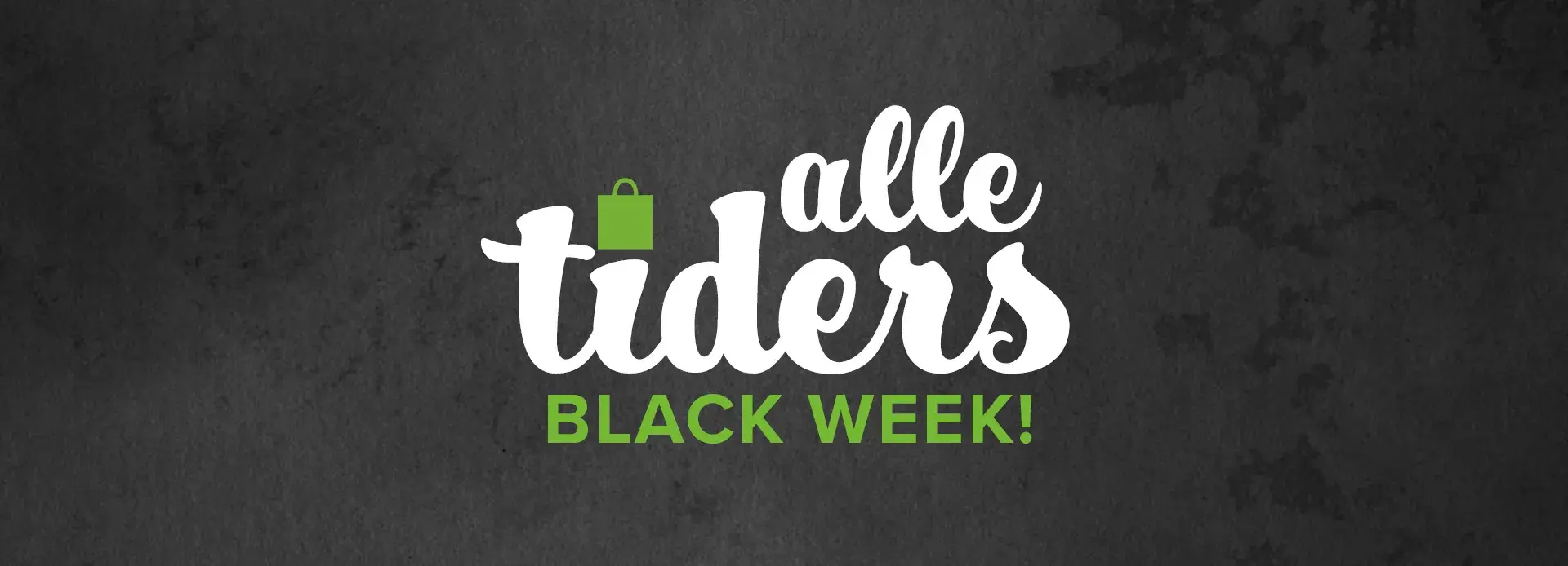 Grafisk bilde med teksten "Alle tiders Black Week"
