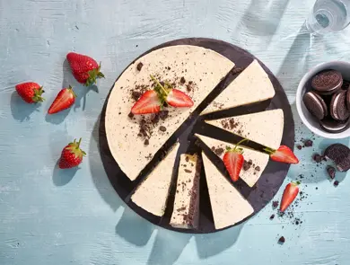 Oreokake som er oppskjært