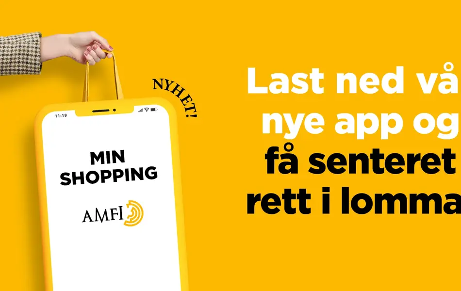 Plakat om app "last ned vår nye app"