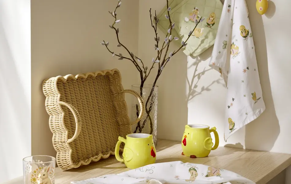 106014846 Eilif kjøkkenhåndkle 106014847 Eilif gryteklut pistasj 106015316 Eggmund påskekopp 550 ml