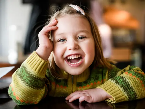 Portrait of laughing girl