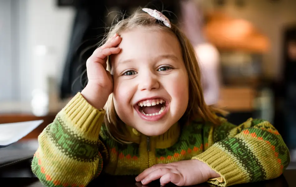 Portrait of laughing girl