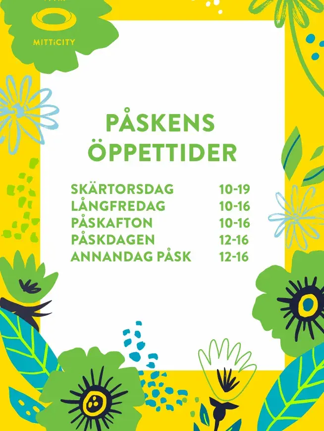 Öppettider påsk 2026
