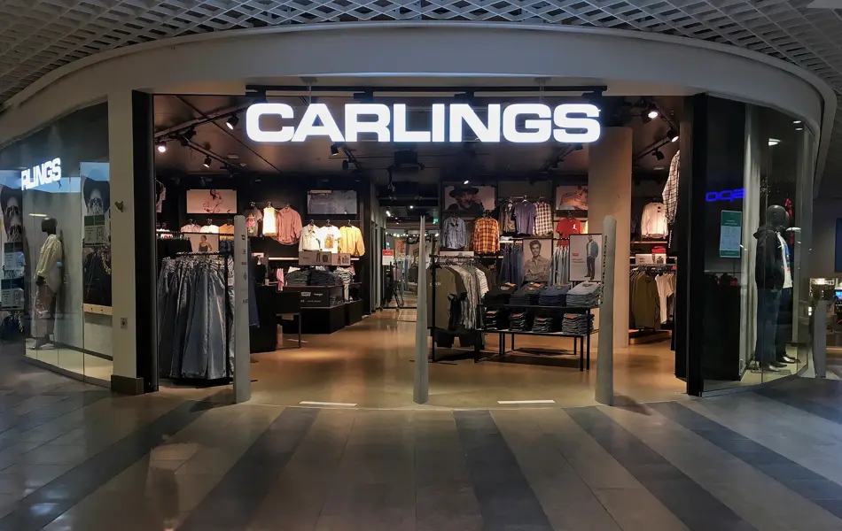 Bilde av butikklokale. Carlings på AMFI Alta