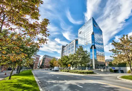 Fasadebilde av næringsbygget Vika Atrium i Oslo