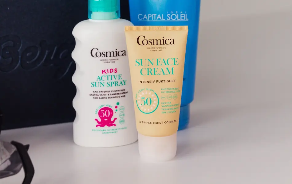 Solbriller, bademote og pakkeliste