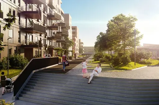 Illustrasjon av Skårerløkka i Lørenskog.