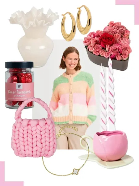 Kollasj med gavetips til valentines