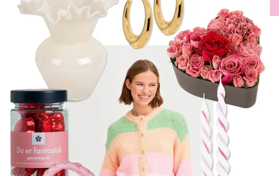 Kollasj med gavetips til valentines