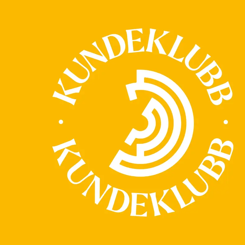Grafisk bilde med kundeklubblogo